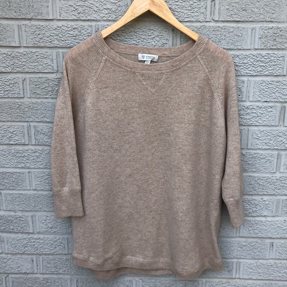 Kinross Cashmere Sweaters - Kinross 3/4 Length Sleeve Cashmere Sweater